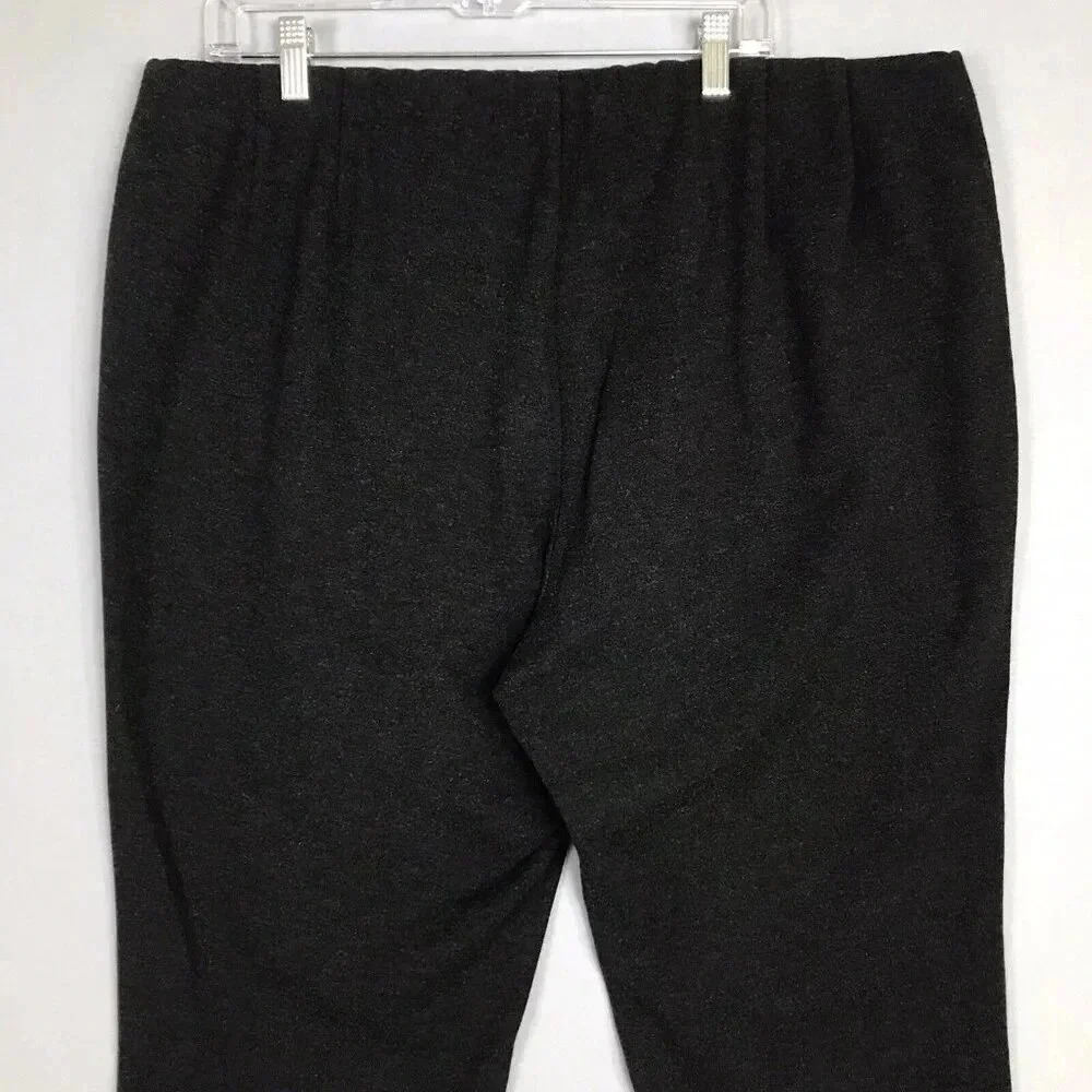 Eileen Fisher Ponte Knit Stretch Pull On Pants Women's Size 3X Black Melange - Picture 6 of 15